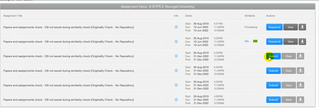 submit paper in turnitin
