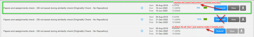 Cara resubmit di turnitin, sehingga menghindari 100% similarity 