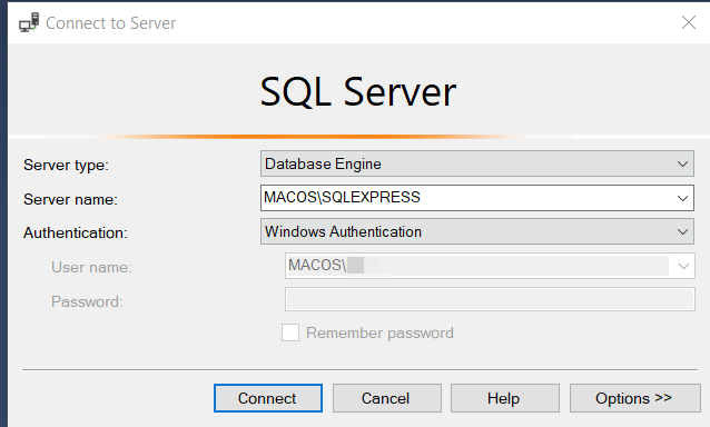 How to get the server name of sql server to connect in SQL Server Management Studio