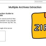 multipart archive file extraction tutorial