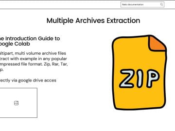multipart archive file extraction tutorial
