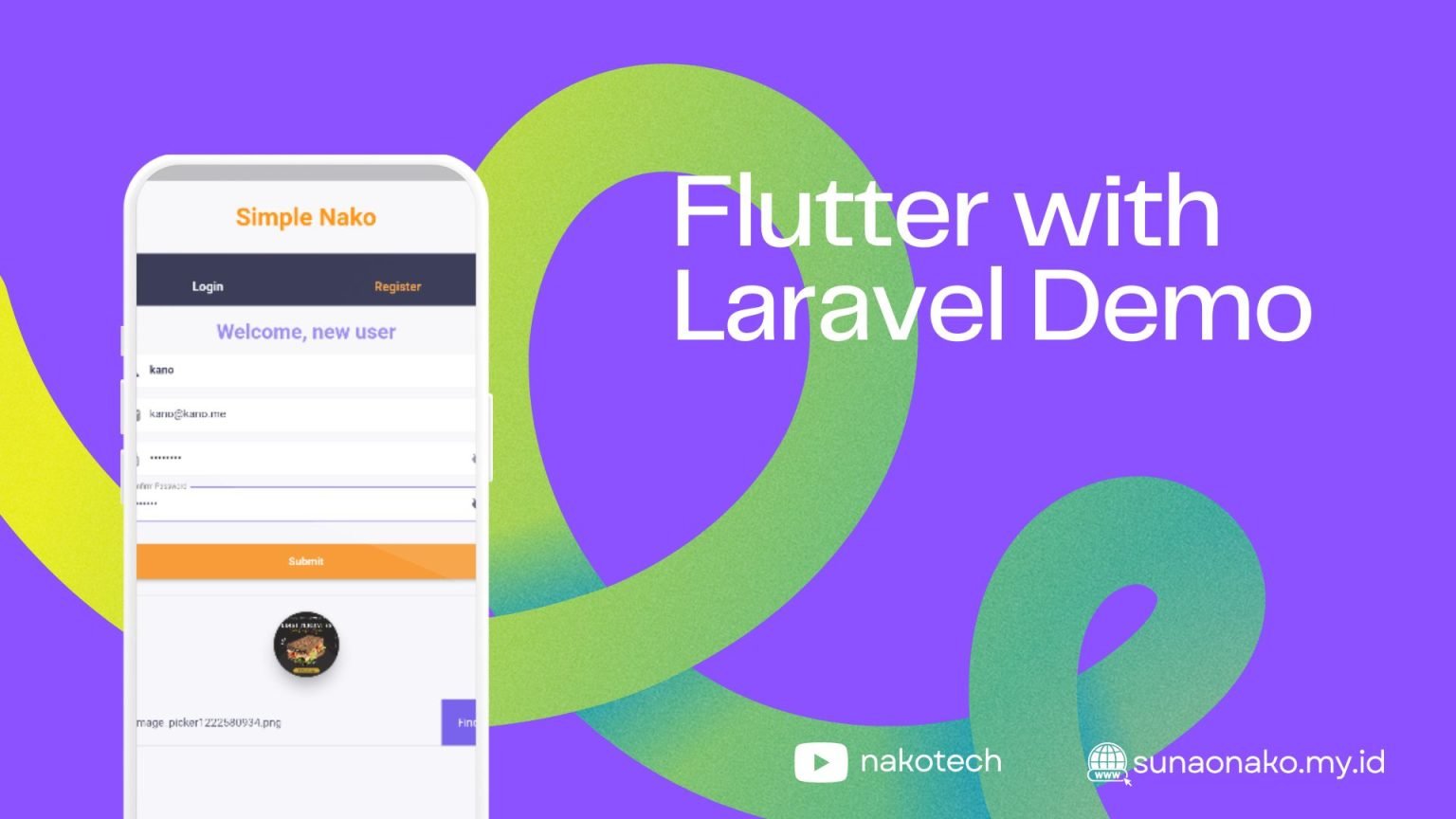 Koding Flutter RESTful API dengan laravel dan auth sanctum
